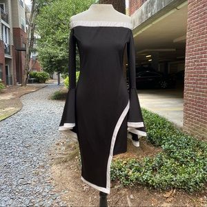 Off shoulder Asymmetrical dress